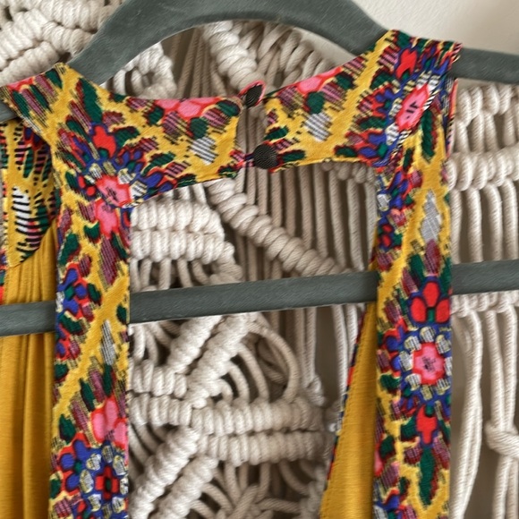 Anthropologie Maeve Luella Maxi Dress Yellow Floral Multi size small - Picture 5 of 9